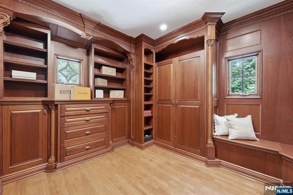 7 Buckingham Drive – Wood Finished Dressing Room Wood Finished Dressing Room at 7 Buckingham Drive, Alpine, New Jersey