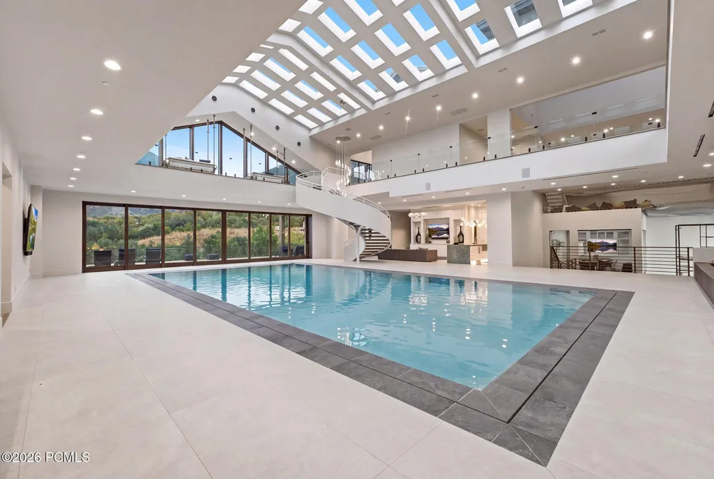 Extraordinary Utah Mountain Estate With a Hydraulic-Floor Pool That Transforms Into a Ballroom Lists for $13,950,000 3 867 S Summit Creek Dr Woodland Hills UT05
