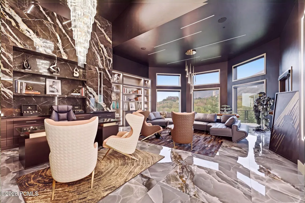 Extraordinary Utah Mountain Estate With a Hydraulic-Floor Pool That Transforms Into a Ballroom Lists for $13,950,000 15 867 S Summit Creek Dr Woodland Hills UT14